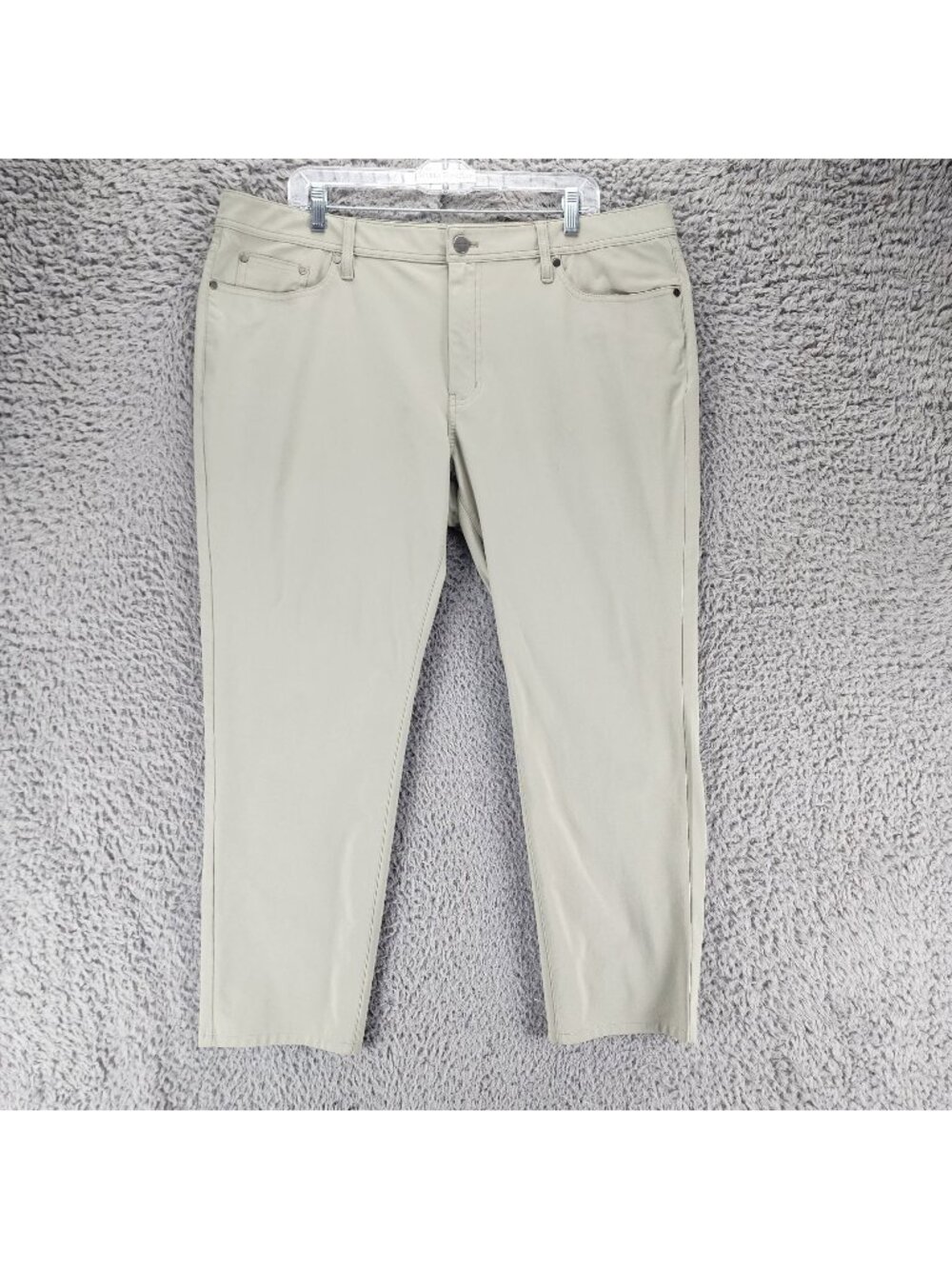 J. Hilburn Pants Mens 40x27 SLL Green Stretch Mid Rise Slim Fit